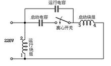 图3电容启动运转型接线电路